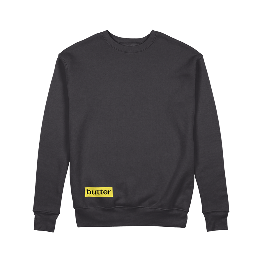 butter brick puff crewneck