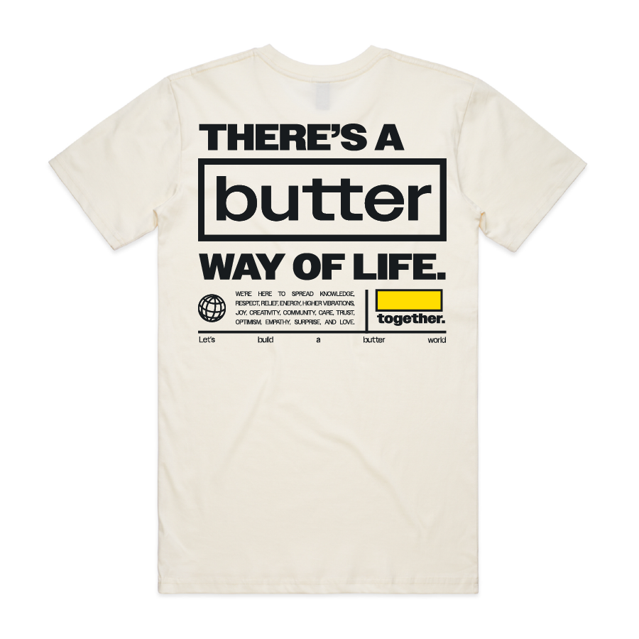 butter way of life tee - natural