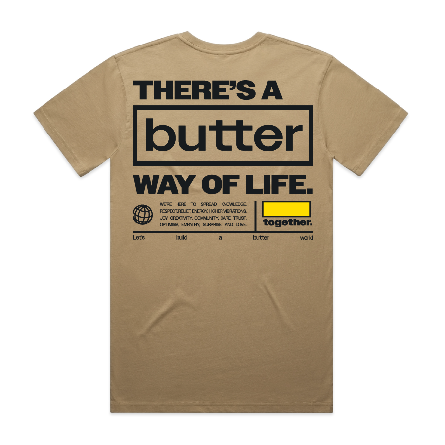 butter way of life tee - sand